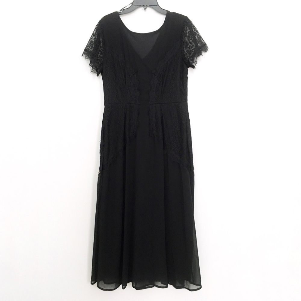 NWOT Nanette Lepore Embroidered Lace Chiffon Dress - Picture 3 of 8